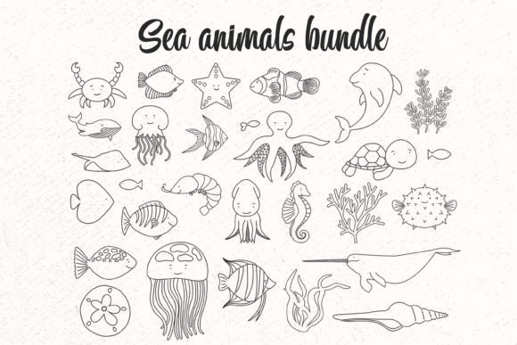 Download Sea Animals Bundle Svg, Sea Animal Svg - Sea animals Collection