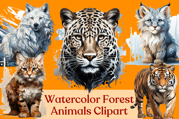 Download Watercolor Forest Animals Clipart - Forest animals Collection