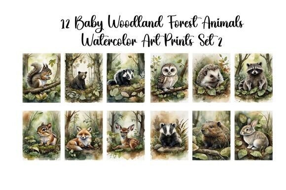 Download Baby Woodland Forest Animals Set 2 - Forest animals Collection