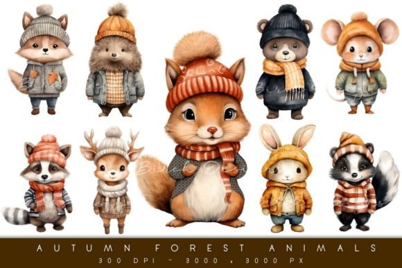 Download Autumn Forest Animals, Fall Clipart - Forest animals Collection