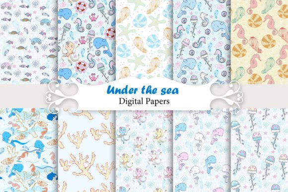 Download Patterns with Sea Animals. - Sea animals Collection