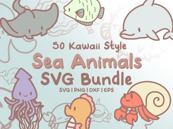 Download Sea Animals SVG Illustrations - Sea animals Collection